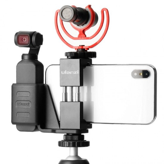 OP-1 Holder ST-02 Phone Clip Clamp LZ-20 Tripod with 360 Degree Rotation Ballhead for DJI OSMO Pocket Gimbal Camera