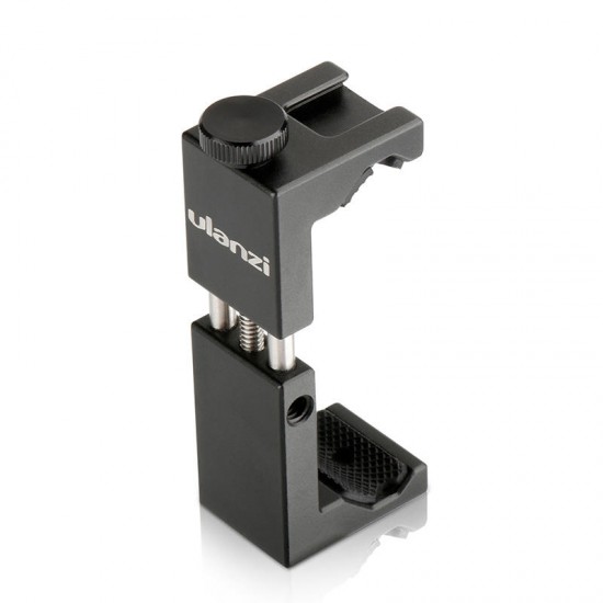 ST-02S Aluminum Rotate Vertical Horizontal Phone Holder Clamp Clip with Cold Shoe Mount