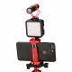 ST-03 Metal Smart Phone Tripod Mount Clip with Cold Shoe Mount Arca-Style Quick Release Plate
