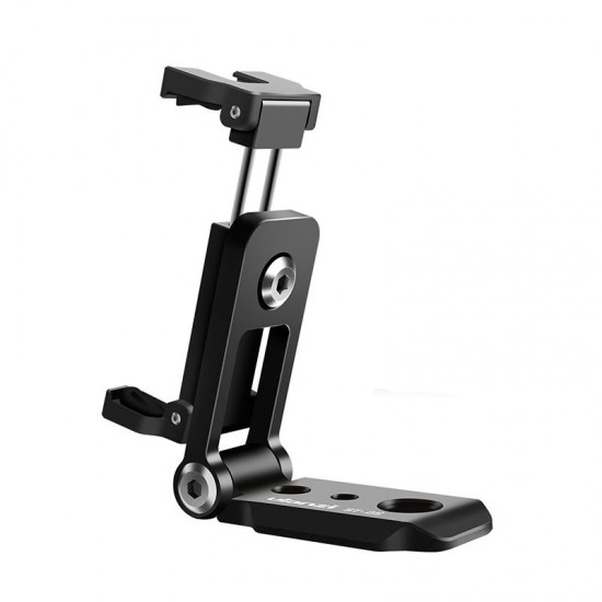 ST-05 Vertical 360 Rotation Foldable Photography Phone Clip Holder with Cold Shoe