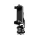 ST-10 Metal Dual Cold Shoe Phone Holder Phone Clip with Led Video Light Microphone Mount