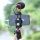ST-15 2 in 1 Arca Swiss Quick DSLR Release Plate Foldable Phone Clamp Holder with Cold Shoe 1/4 Screw Tripod Mount