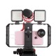 Pro 3 Shoe Mount Smartphone Video Rig Filmmaking Handheld Stabilizer Grip with Fill Light