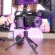 lite Extendable Dual Cold Shoe Ball Head Tripod for smartphone Sony DSLR Camera Mic Light Accessories