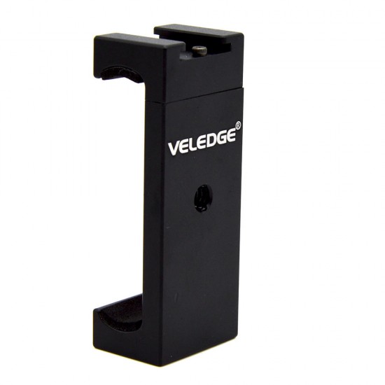 VD-30 Phone Tripod Mount Adapter Bracket Holder Clip Clamp with Cold Shoe for Smartphones