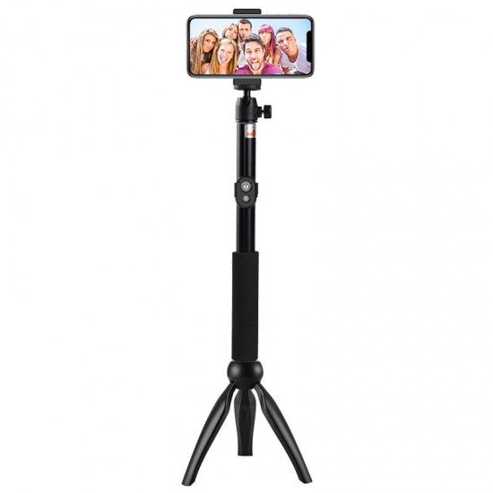 Wireless Selfie Stick Tripod with bluetooth Control Camera Stand Holder Universal Clip for iPhone Android Mobile Phone