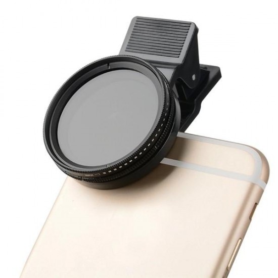 Adjustable 37mm Neutral Density Clip-on ND 2-400 Phone Camera Filter Lens for iPhone Samsung HTC Huawei Android IOS Adjustable 37mm Neutral Density Clip-on ND 2-400 Phone Camera Filter Lens for iPhone Samsung HTC Huawei Android IOS