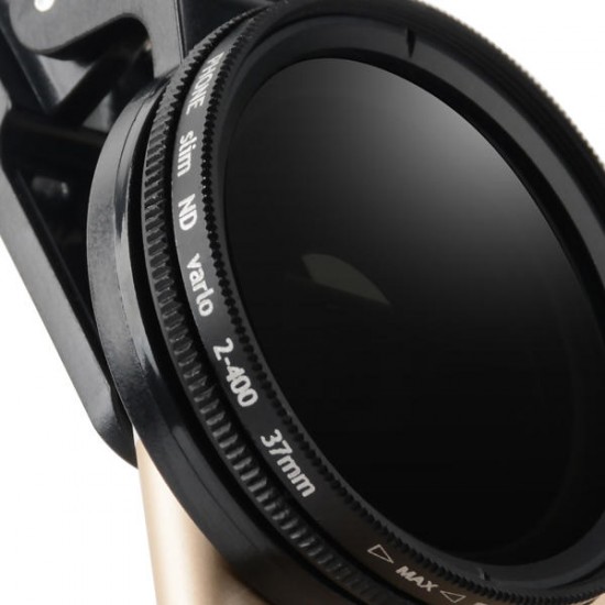 Adjustable 37mm Neutral Density Clip-on ND 2-400 Phone Camera Filter Lens for iPhone Samsung HTC Huawei Android IOS Adjustable 37mm Neutral Density Clip-on ND 2-400 Phone Camera Filter Lens for iPhone Samsung HTC Huawei Android IOS
