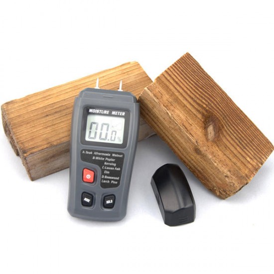EMT01 Digital LCD Portable 0~99.9% Wood Moisture Meter Integral Pins Auto Power off