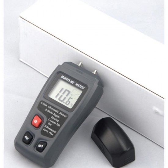 EMT01 Digital LCD Portable 0~99.9% Wood Moisture Meter Integral Pins Auto Power off EMT01 Digital LCD Portable 0~99.9% Wood Moisture Meter Integral Pins Auto Power off