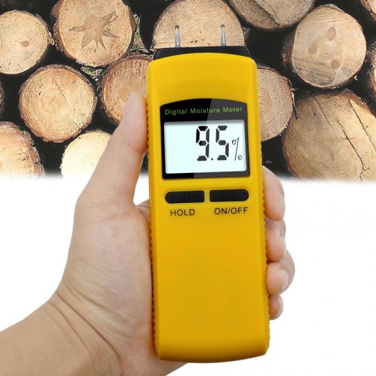 Digital Induction Wood Moisture Meter 0~50% Tree Timber Moisture Content Tester 0-50C Wood Thermometer Hygrometer LCD Backlight Digital Induction Wood Moisture Meter 0~50% Tree Timber Moisture Content Tester 0-50C Wood Thermometer Hygrometer LCD Backlight