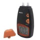 MD914 Wood Moisture Tester Autocorrect Ambient Temperature Measuring 2%~60% Range 0.5% Resolution Data Hold 4 Pins Sensor 4 Tree Species Corrections