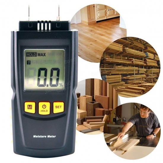 Portable Digital LCD Wood Moisture Meter Damp Detector for Wood Sheetrock Carpets Bamboo Paper Portable Digital LCD Wood Moisture Meter Damp Detector for Wood Sheetrock Carpets Bamboo Paper