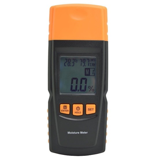 Portable Digital LCD Wood Moisture Meter Damp Detector for Wood Sheetrock Carpets Bamboo Paper