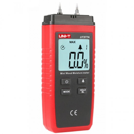 UT377A Digital Wood Moisture Meter Paper Plywood Wood Humidity Tester Hygrometer with LCD Display