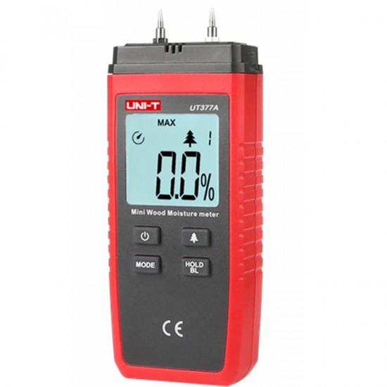 UT377A Digital Wood Moisture Meter Paper Plywood Wood Humidity Tester Hygrometer with LCD Display