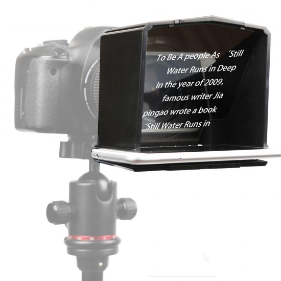 T1 Smartphone Teleprompter for Canon for Nikon for Sony Camera Photo Studio DSLR Camera for Youtube Interview