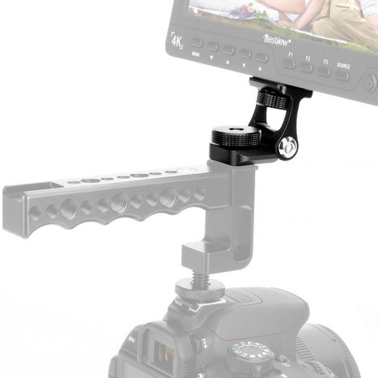 U-40 Monitor Mount Bracket Holder 180 Degree Rotation with Cold Shoe Mount for DSLR Camera