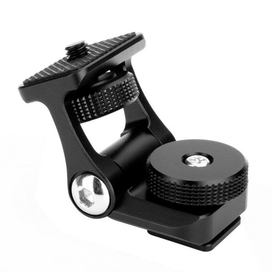 U-40 Monitor Mount Bracket Holder 180 Degree Rotation with Cold Shoe Mount for DSLR Camera