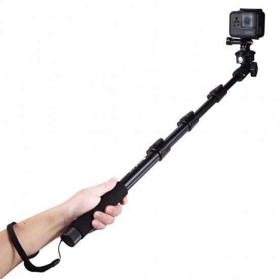 PU54B Extendable Adjustable Handheld Selfie Stick Monopod for Action Sportscamera Phone PU54B Extendable Adjustable Handheld Selfie Stick Monopod for Action Sportscamera Phone