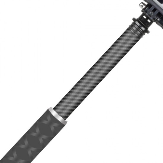 GP-MNP-90T 90cm Carbon Fiber Foldable Extendable Selfie Stick with Tripod for Action Sports Camera Smartphone