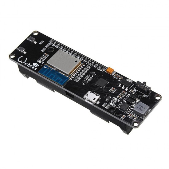 3Pcs D1 Esp-Wroom-02 Motherboard ESP8266 Mini WiFi Nodemcu Module 18650 Charging Battery Development Board