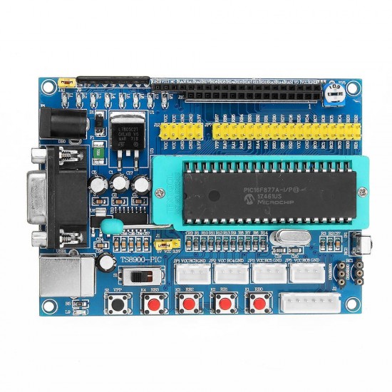 DC 12V PIC16F877A PIC Minimum System Development Board Emulator JTAG ICSP Program Minimum System Microcontroller Module DC 12V PIC16F877A PIC Minimum System Development Board Emulator JTAG ICSP Program Minimum System Microcontroller Module