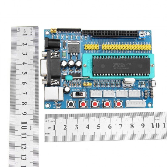 DC 12V PIC16F877A PIC Minimum System Development Board Emulator JTAG ICSP Program Minimum System Microcontroller Module DC 12V PIC16F877A PIC Minimum System Development Board Emulator JTAG ICSP Program Minimum System Microcontroller Module
