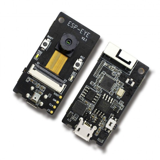 ESP-EYE ESP32 Wi-Fi and bluetooth AI Development Board Supports Face Detection and Voice Wake-up with 2 Megapixel Camera ESP-EYE ESP32 Wi-Fi and bluetooth AI Development Board Supports Face Detection and Voice Wake-up with 2 Megapixel Camera
