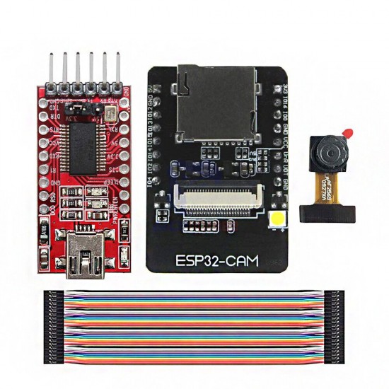 ESP32-CAM WiFi + bluetooth Development Board ESP32 with FT232RL FTDI USB to TTL Serial Converter 40 Pin Jumper ESP32-CAM WiFi + bluetooth Development Board ESP32 with FT232RL FTDI USB to TTL Serial Converter 40 Pin Jumper