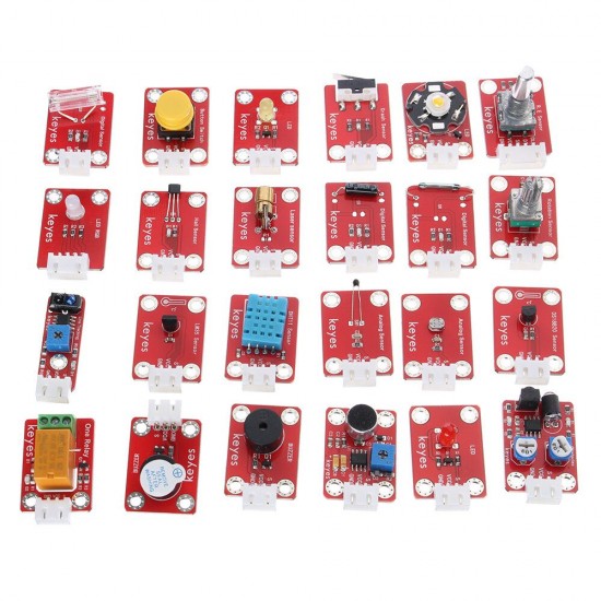 24 In 1 Sensor Kit UNO R3 Development Module Board Starter Learning Kit Free Tutorial for Arduino - products that work with official Arduino boards