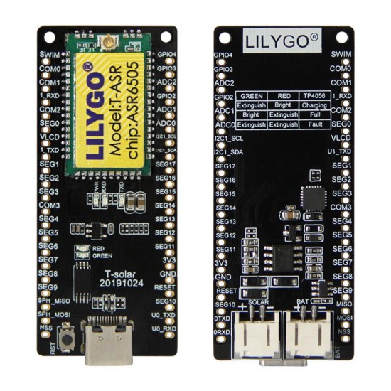 Development Board ASR6505 Integrates SX1262Module Solar Power Supply Interface Development Board ASR6505 Integrates SX1262Module Solar Power Supply Interface