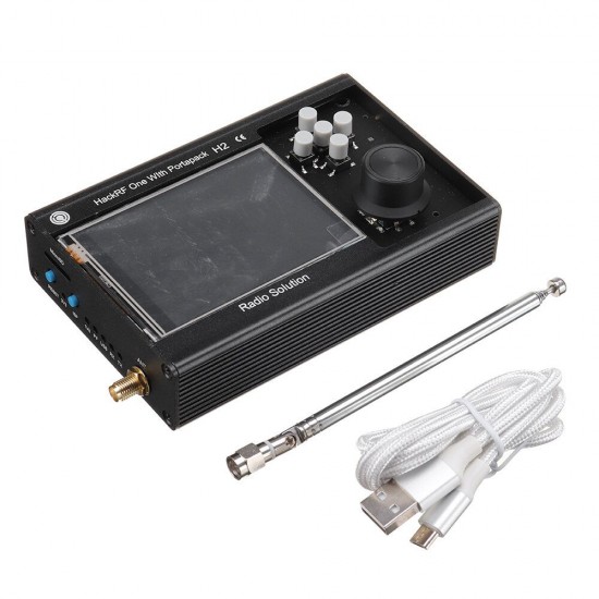 H2 + One SDR Radio with Firmware + 0.5ppm TCXO GPS + 3.2 inch Touch LCD + Metal Case + Antenna Kit