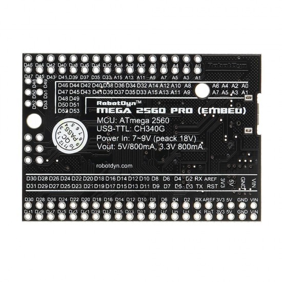 2560 PRO (Embed) CH340G ATmega2560-16AU Development Module Board With Pin Headers 2560 PRO (Embed) CH340G ATmega2560-16AU Development Module Board With Pin Headers