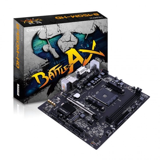 Colorful BATTLE-AX B450M-HD V14 Computer Motherboard PC Desktop MotherboardSupports AMD Socket AM4 and Ryzen Series CPUs Dual Channel DDR4 Audio Isolated LED Light