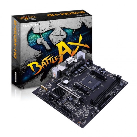 Colorful BATTLE-AX B450M-HD V14 Computer Motherboard PC Desktop MotherboardSupports AMD Socket AM4 and Ryzen Series CPUs Dual Channel DDR4 Audio Isolated LED Light Colorful BATTLE-AX B450M-HD V14 Computer Motherboard PC Desktop MotherboardSupports AMD Socket AM4 and Ryzen Series CPUs Dual Channel DDR4 Audio Isolated LED Light