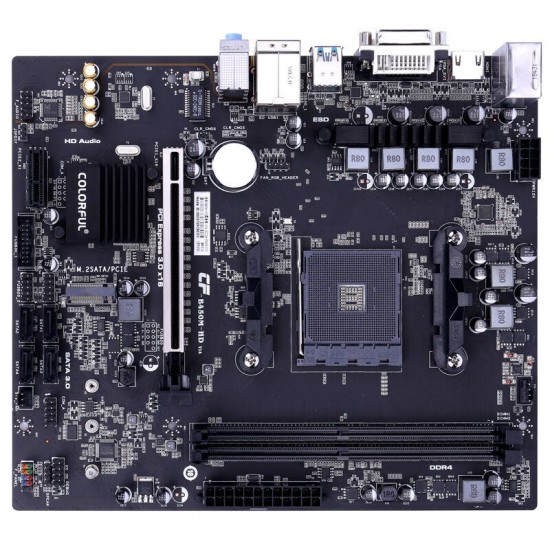 Colorful BATTLE-AX B450M-HD V14 Computer Motherboard PC Desktop MotherboardSupports AMD Socket AM4 and Ryzen Series CPUs Dual Channel DDR4 Audio Isolated LED Light Colorful BATTLE-AX B450M-HD V14 Computer Motherboard PC Desktop MotherboardSupports AMD Socket AM4 and Ryzen Series CPUs Dual Channel DDR4 Audio Isolated LED Light