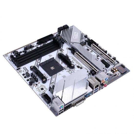 Colorful CVN B550M GAMING FROZEN V14 Computer Motherboard 4* DDR4 Memory OC Support AMD Socket AM4 and 3rd Generation AMD Ryzen Processors