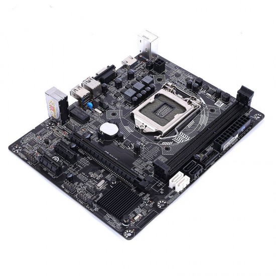 Colorful H81M V24B All Solid State Version H81 Chip M-ATX Motherboard Mainboard for Intel LGA 1150 Support Dual Channel DDR3 1066 /1333/1600MHz Grid Memory