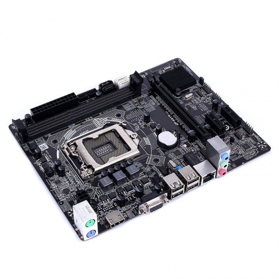 Colorful H81M V24B All Solid State Version H81 Chip M-ATX Motherboard Mainboard for Intel LGA 1150 Support Dual Channel DDR3 1066 /1333/1600MHz Grid Memory