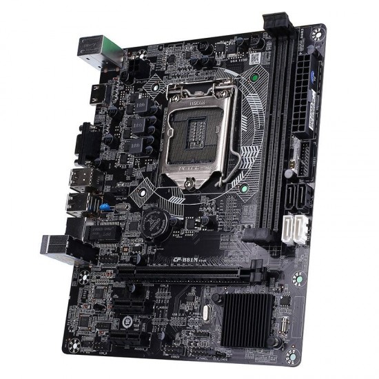 Colorful H81M V24B All Solid State Version H81 Chip M-ATX Motherboard Mainboard for Intel LGA 1150 Support Dual Channel DDR3 1066 /1333/1600MHz Grid Memory