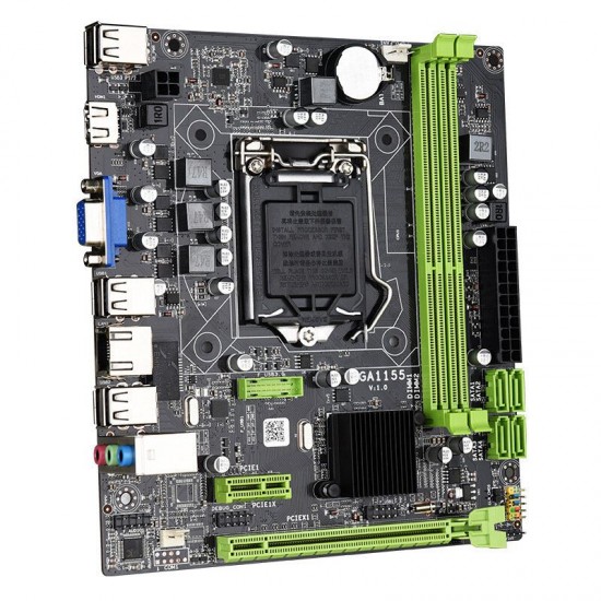 H61 Motherboard M-ATX LGA1155 DDR3 Mainboard For Core i5 3330 CPU