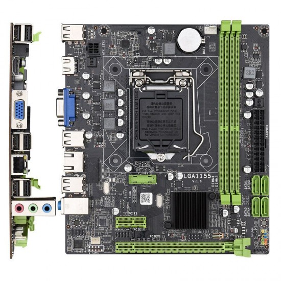 H61 Motherboard M-ATX LGA1155 DDR3 Mainboard For Core i5 3330 CPU