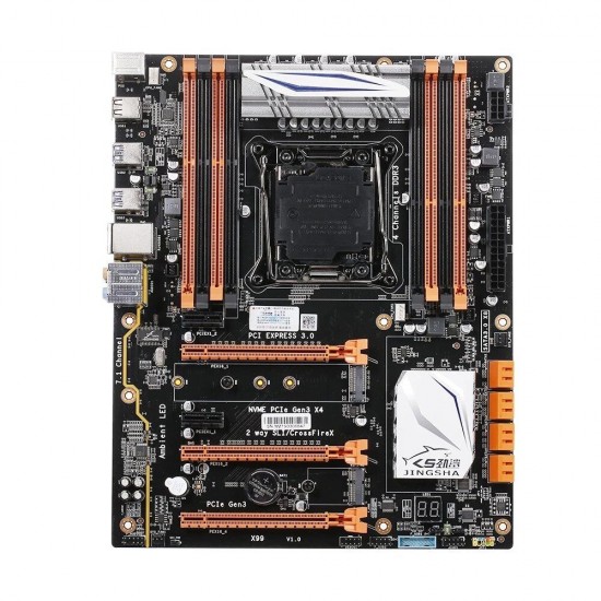 X99-8D3 Four-channel DDR3*8 Loaded M.2 Gaming Motherboard for LGA2011 V3 2629/2649/2669/2678/2696/2676/2673 ATX 256GB