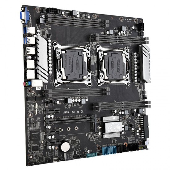 x99 Dual CPU Motherboards Socket LGA 2011-3 Dual Gigabit Ethernet VGA USB3.0 10* SATA3.0 NVMe M.2, 8* DDR4 Up to 256GB