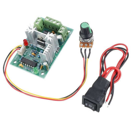 10V 12V 24V 36V PWM DC Controller with Positive Inversion Switch PWM DC Controller for DC Motor Speed Controller 150W