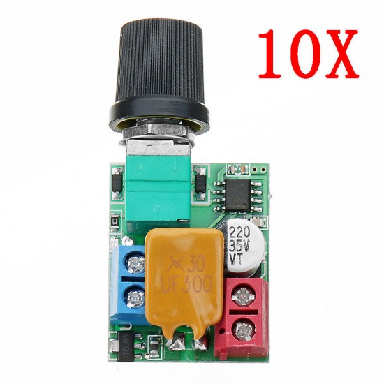10pcs DC 5V To 35V 5A Mini Motor PWM Speed Controller Ultra Small LED Dimmer Speed Switch Governor