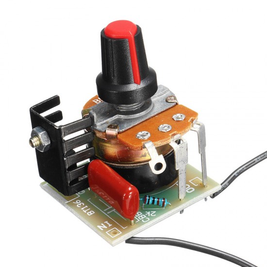 220V 500W Dimming Regulator Temperature Control Speed Governor Stepless Variable Speed BT136 Speed Control Module