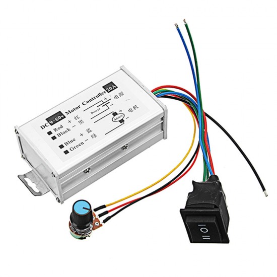 3pcs DC 9-60V 20A 1200W High Power Motor Speed Regulator Speed Controller Pulse Width Modulator PWM Control Switch Adjustable Speed Driver Board 3pcs DC 9-60V 20A 1200W High Power Motor Speed Regulator Speed Controller Pulse Width Modulator PWM Control Switch Adjustable Speed Driver Board