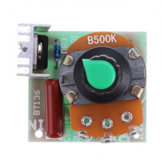 500W Thyristor Electronic Regulator Accessaries Dimming Speed Regulation with Switch Temperature Adjustment Knob Module